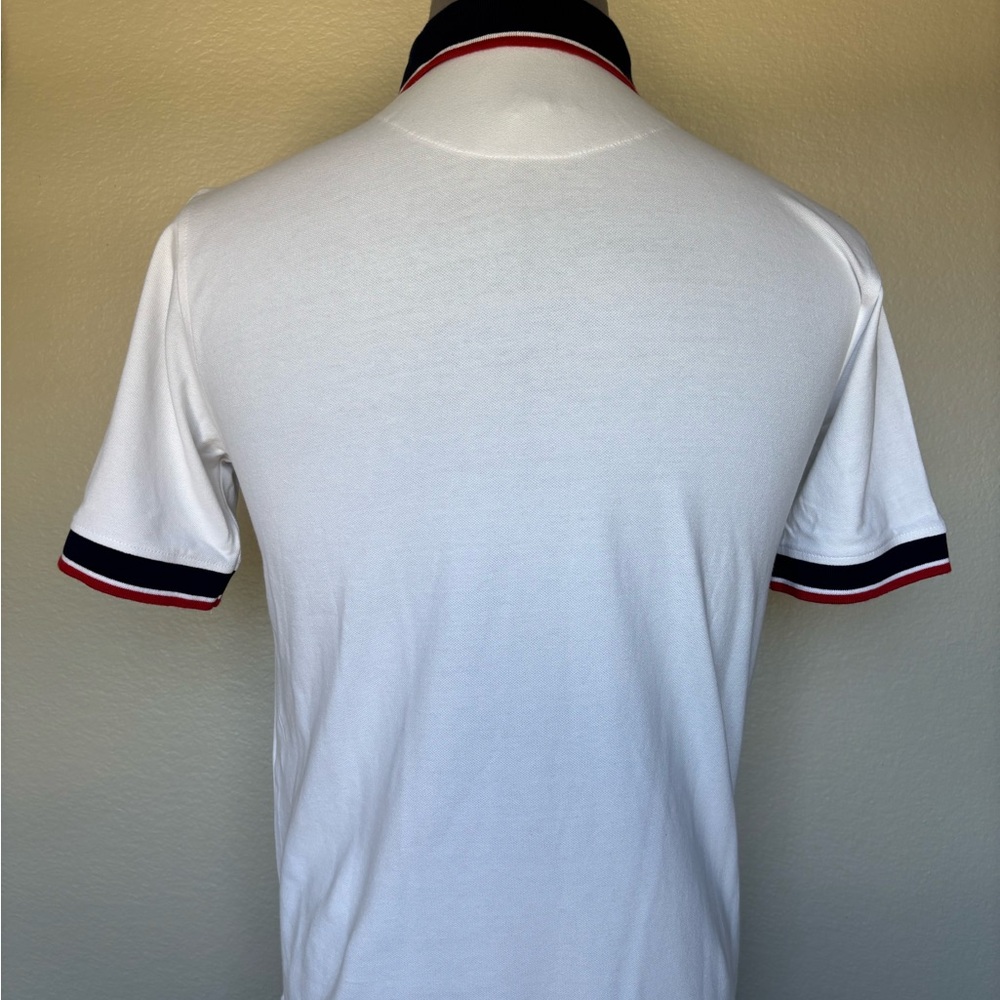 Jos. A. Bank White Polo with Blue and Red Trim - Picture 6 of 7
